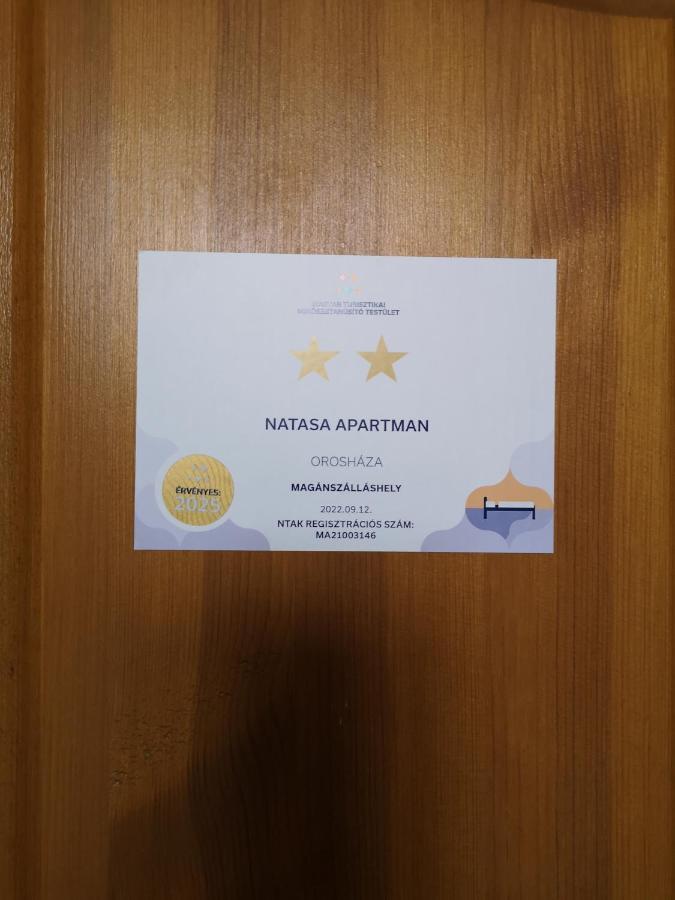 Natasa Apartman Орошхаза Экстерьер фото